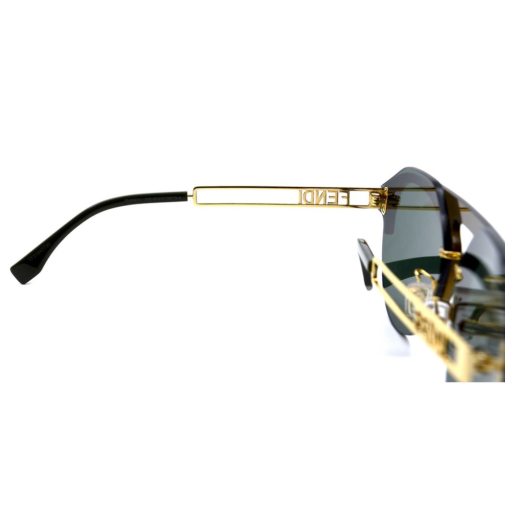 FENDI FE40027U BROWN GREEN MIRROR FF LOGO AUTHENTIC SUNGLASSES - Picture 9 of 10